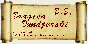 Dragiša Dunđerski vizit kartica